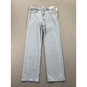 Abercrombie & Fitch 90s Relaxed Jeans Womens 32 / 14 L High Rise Light Blue Wash